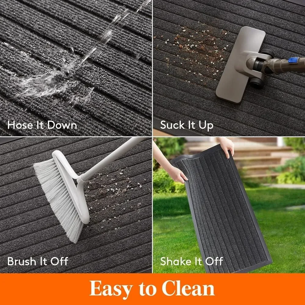 2-Pack Indoor Door Mat Heavy Duty Non Slip Rubber Backing Doormat 29.5